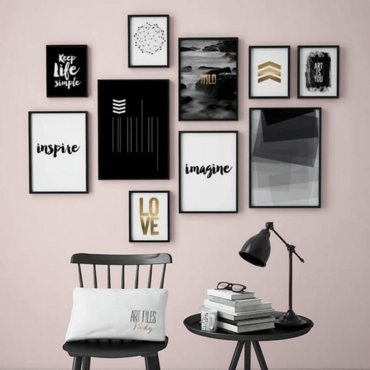 10-Piece Motivational Wooden Wall Art Set – Inspirational Quote Frames for Home & Study Orinnx Store
