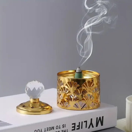 Antique Oud Incense Burner & Holder for Cones, Sticks & Charcoal | Home Decor Holder