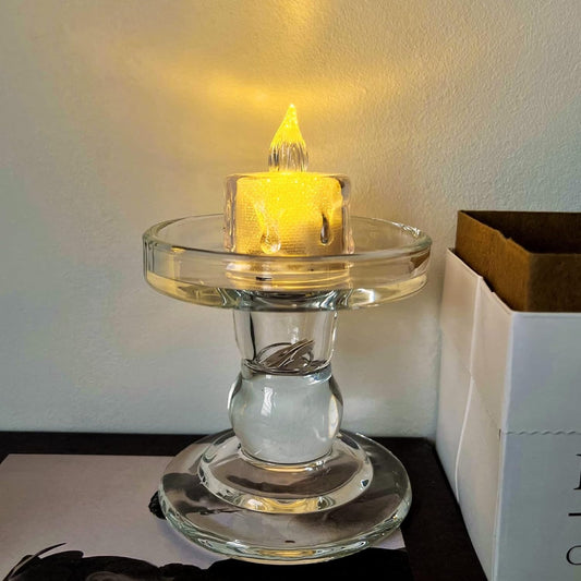 Flickering LED Flameless Tea Light Candle with Realistic Wax Drip (1 Pc) | Ambient Battery Light