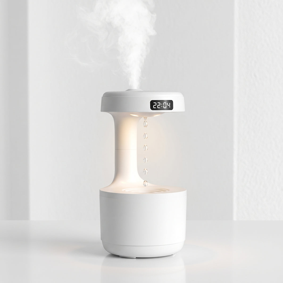 Smooth Sailing Antigravity Humidifier With Ultra-Quiet Performance, Water Drop Light Effects (Random Color)