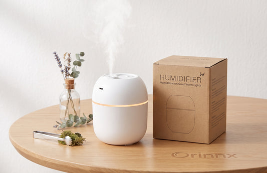 2-in-1 Mini Portable Air Humidifier & Aroma Diffuser | Warm LED Light & Auto Shut-Off