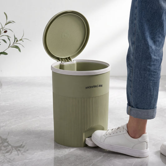 Royal Round Pedal Dustbin with Lid – Hands-Free Trash Can for Kitchen, Bathroom & Office