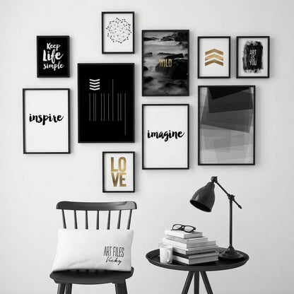 10-Piece Motivational Wooden Wall Art Set – Inspirational Quote Frames for Home & Study Orinnx Store