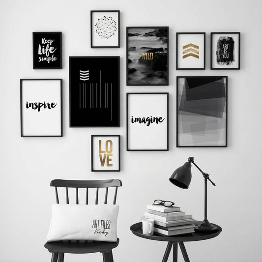 10-Piece Motivational Wooden Wall Art Set – Inspirational Quote Frames for Home & Study Orinnx Store