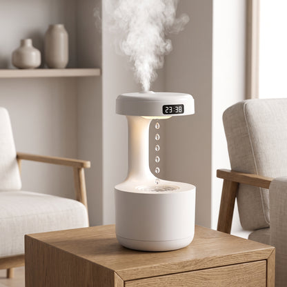 Smooth Sailing Antigravity Humidifier With Ultra-Quiet Performance, Water Drop Light Effects (Random Color)